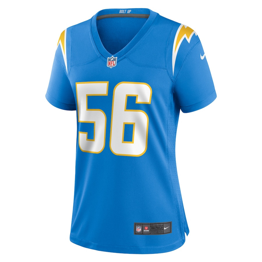 Morgan Fox 56 Los Angeles Chargers Women's Game Jersey - Powder Blue JS2505 nicesnker - Image 2