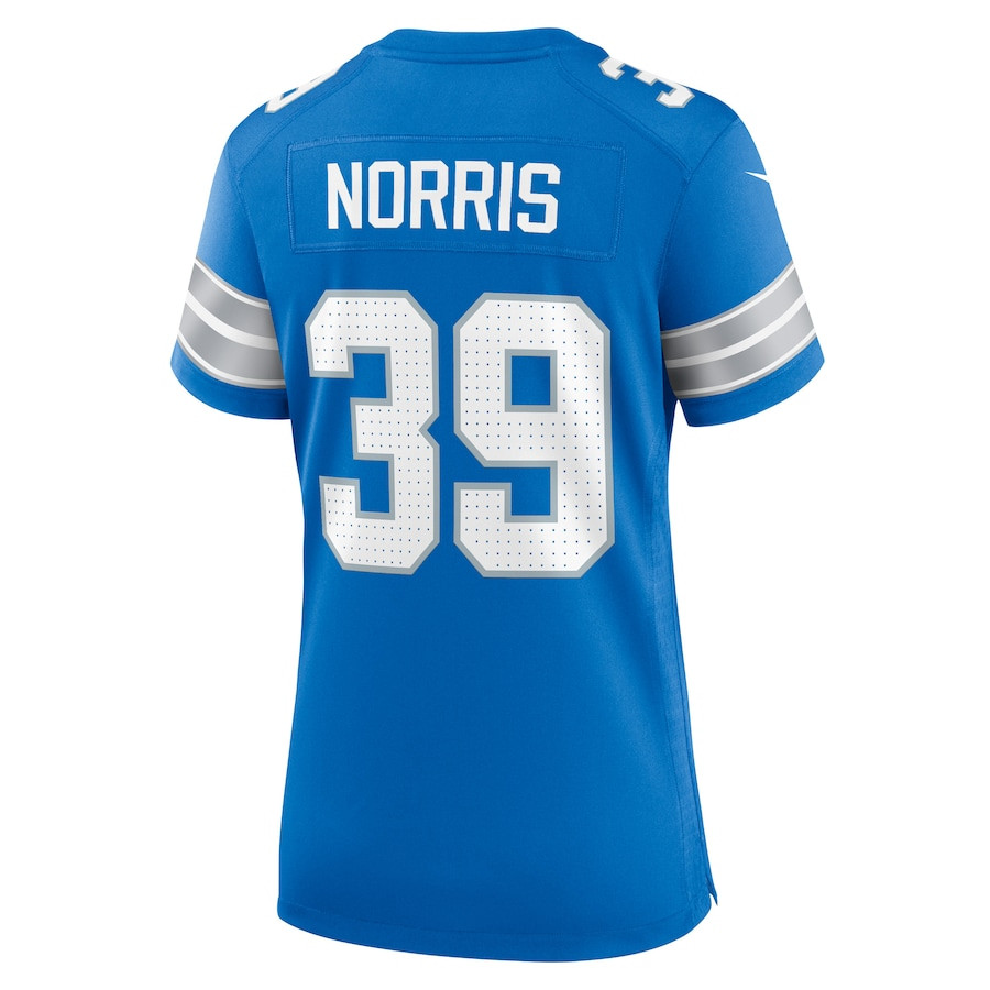 Morice Norris 39 Detroit Lions Women's Game Jersey - Blue JS3224 nicesnker - Image 3
