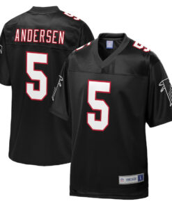 Morten Andersen 5 Atlanta Falcons NFL Pro Line Vintage Men Retired Jersey - Black JS6471 nicesnker