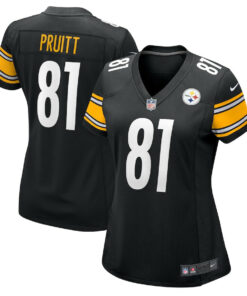 MyCole Pruitt 81 Pittsburgh Steelers Women's Game Jersey - Black JS6092 nicesnker