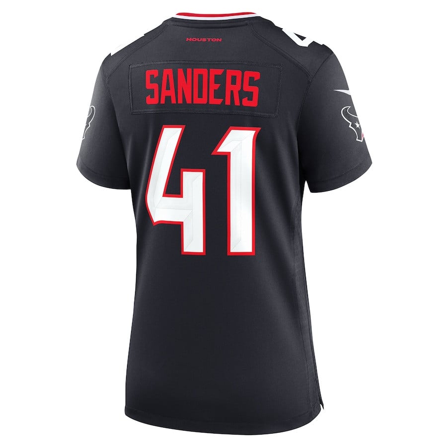 Myjai Sanders 41 Houston Texans Women's Team Game Jersey - Navy JS2850 nicesnker - Image 3