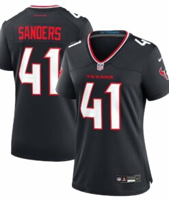 Myjai Sanders 41 Houston Texans Women's Team Game Jersey - Navy JS2850 nicesnker