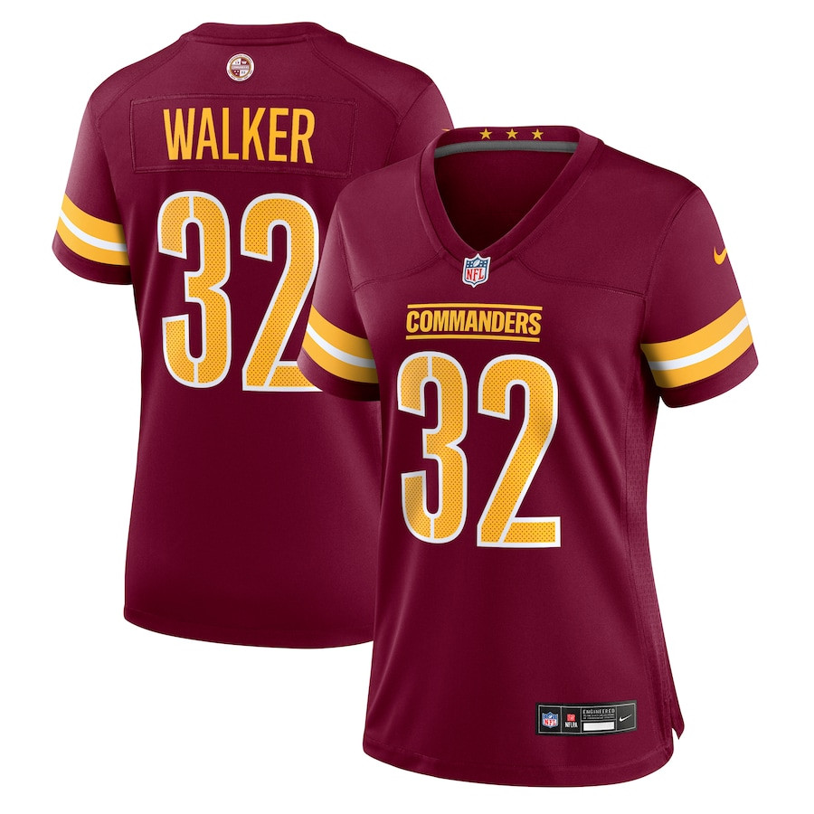 Mykal Walker 32 Washington Commanders Women's Game Jersey - Burgundy JS6738 nicesnker