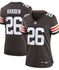Myles Harden 26 Cleveland Browns Women's Game Jersey - Brown JS4157 nicesnker