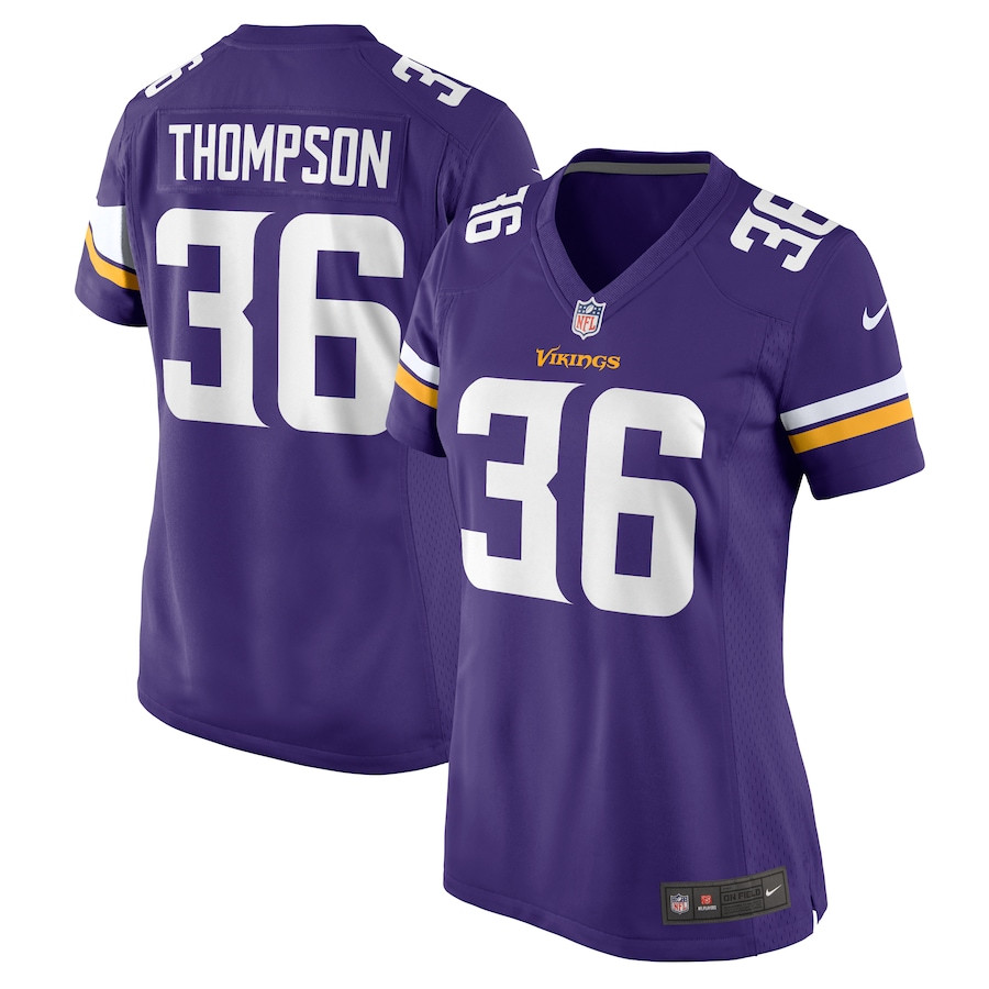 NaJee Thompson 36 Minnesota Vikings Women's Game Jersey - Purple JS3583 nicesnker