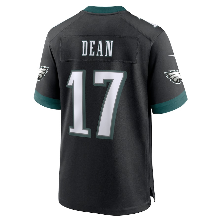 Nakobe Dean 17 Philadelphia Eagles Alternate Game Men Jersey - Black JS6872 nicesnker - Image 3