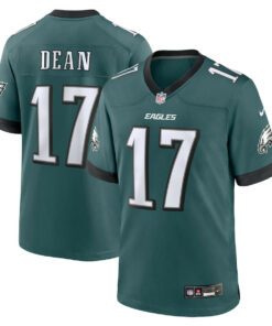 Nakobe Dean 17 Philadelphia Eagles Team Game Men Jersey - Midnight Green JS8127 nicesnker