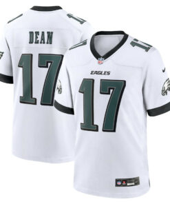 Nakobe Dean 17 Philadelphia Eagles White Game Men Jersey - White JS5442 nicesnker