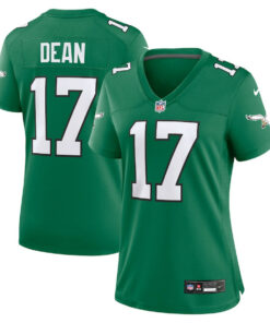 Nakobe Dean 17 Philadelphia Eagles Women's Alternate Game Jersey - Kelly Green JS9442 nicesnker
