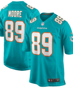Nat Moore 89 Miami Dolphins Men Game Retired Jersey - Aqua JS4311 nicesnker