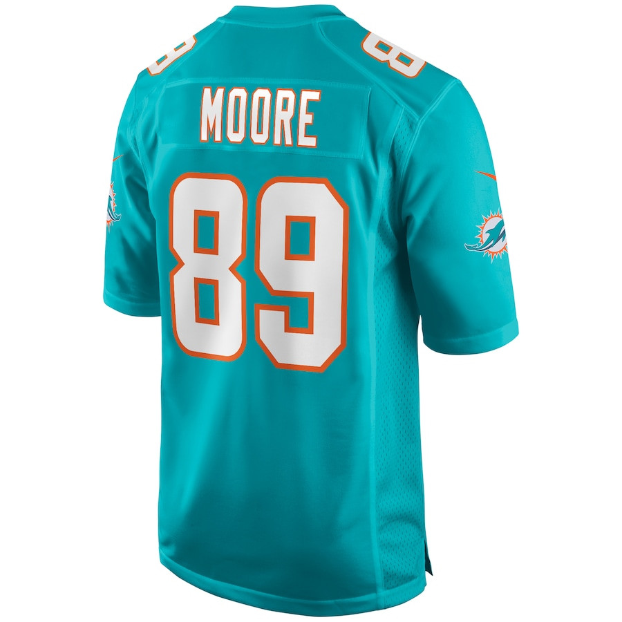 Nat Moore 89 Miami Dolphins Men Game Retired Jersey - Aqua JS4311 nicesnker - Image 3
