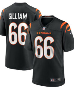 Nate Gilliam 66 Cincinnati Bengals Team Game Men Jersey - Black JS4703 nicesnker