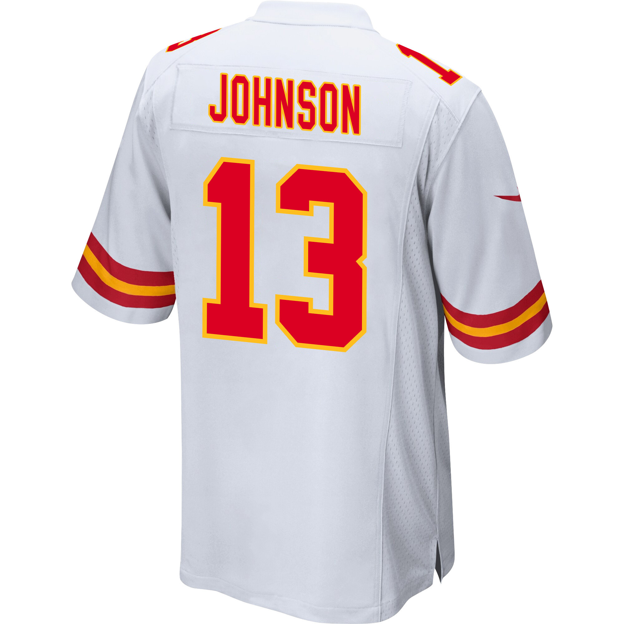 Nazeeh Johnson 13 Kansas City Chiefs AFC Champions Patch Game Men Jersey - White JS5063 nicesnker - Image 3