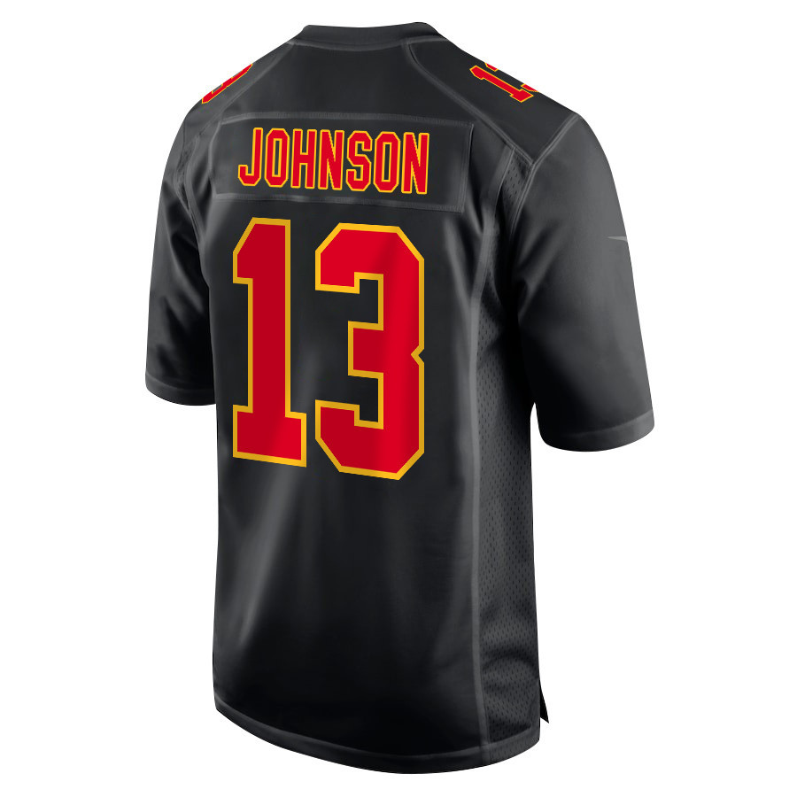 Nazeeh Johnson 13 Kansas City Chiefs Super Bowl LVIII Champions 4X Fashion Game Men Jersey - Carbon Black JS5539 nicesnker - Image 3
