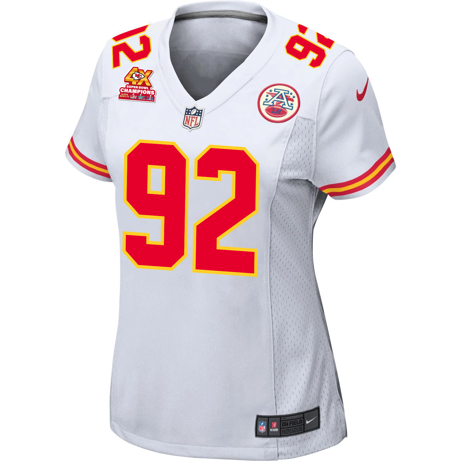 Neil Farrell 92 Kansas City Chiefs Super Bowl LVIII Champions 4X Game Women Jersey - White JS8758 nicesnker - Image 2
