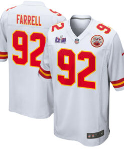 Neil Farrell 92 Kansas City Chiefs Super Bowl LVIII Patch Game Men Jersey - White JS5849 nicesnker