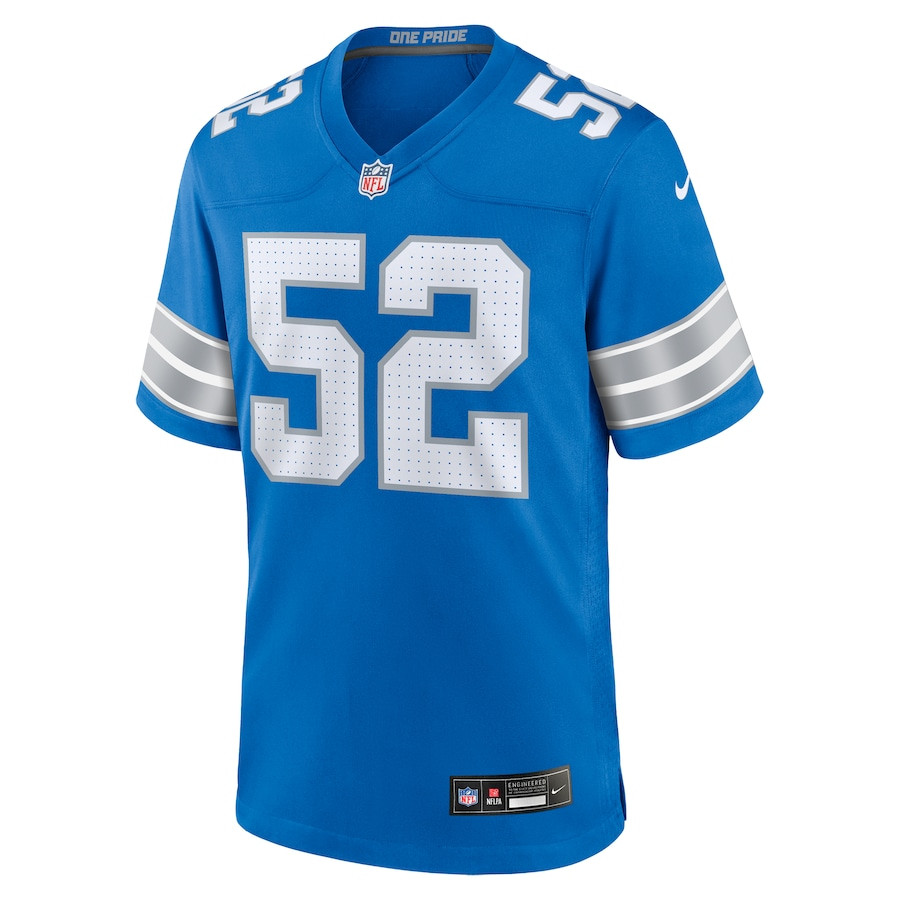 Netane Muti 52 Detroit Lions Game Men Jersey - Blue JS1614 nicesnker - Image 2