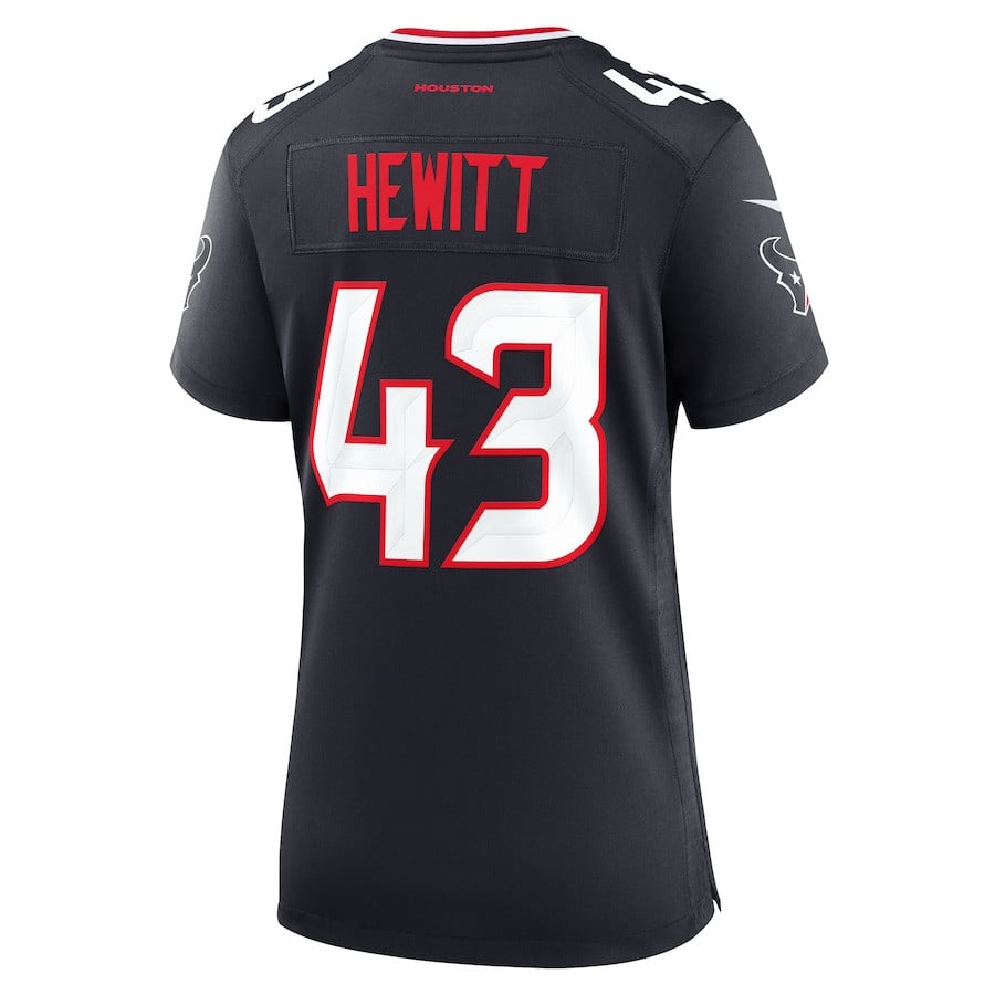 Neville Hewitt 43 Houston Texans Women's Team Game Jersey - Navy JS4471 nicesnker - Image 3