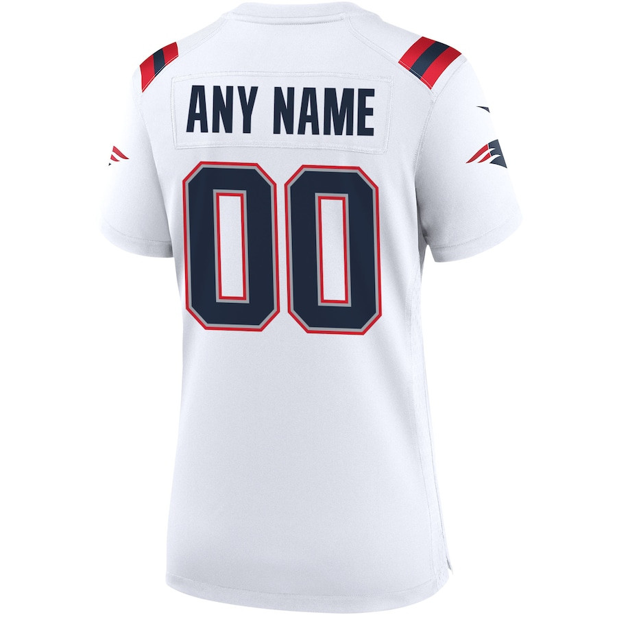 New England Patriots Women Custom Game Jersey - White JS3135 nicesnker - Image 3