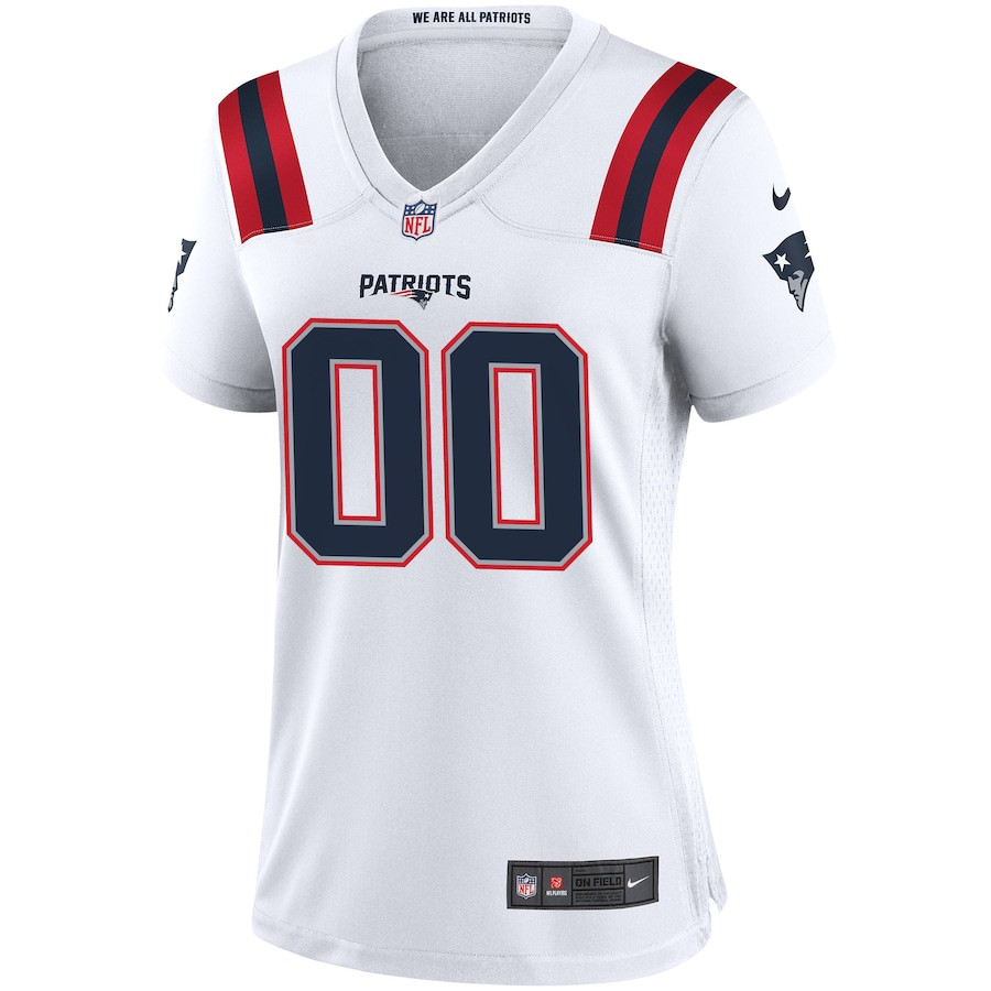 New England Patriots Women Custom Game Jersey - White JS3135 nicesnker - Image 2