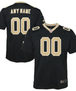 New Orleans Saints Custom Game YOUTH Jersey - Black JS4438 nicesnker