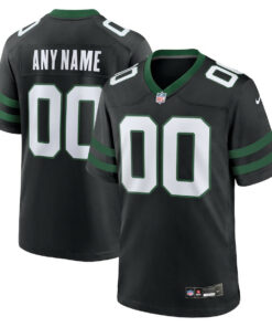 New York Jets Alternate Custom Game Men Jersey - Legacy Black JS8531 nicesnker