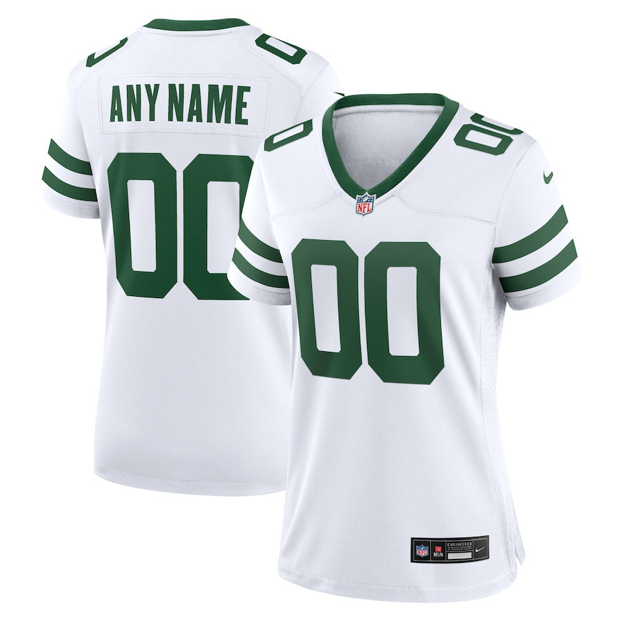 New York Jets Game Jersey Customized - Women, White JS7637 nicesnker
