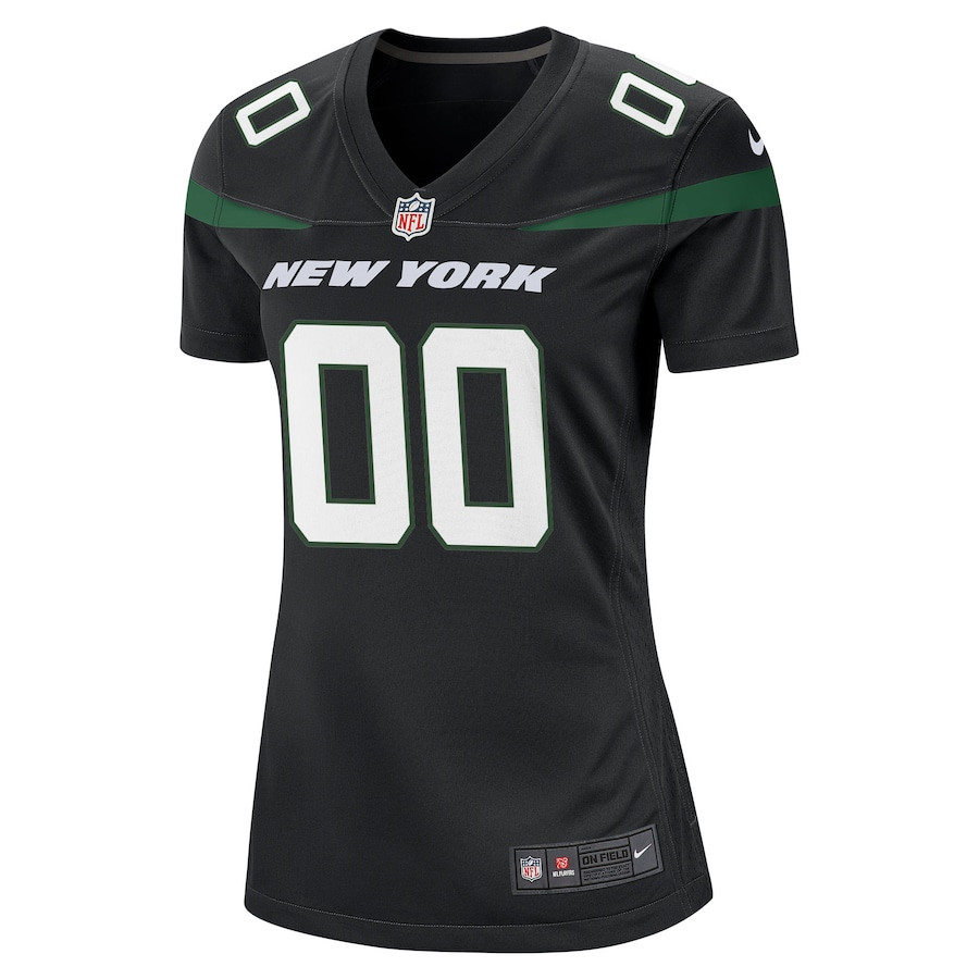 New York Jets Women Alternate Custom Game Jersey - Stealth Black JS7908 nicesnker - Image 2