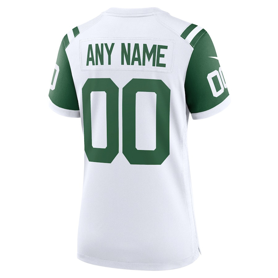New York Jets Women's Classic Alternate Custom Jersey - White JS5008 nicesnker - Image 3