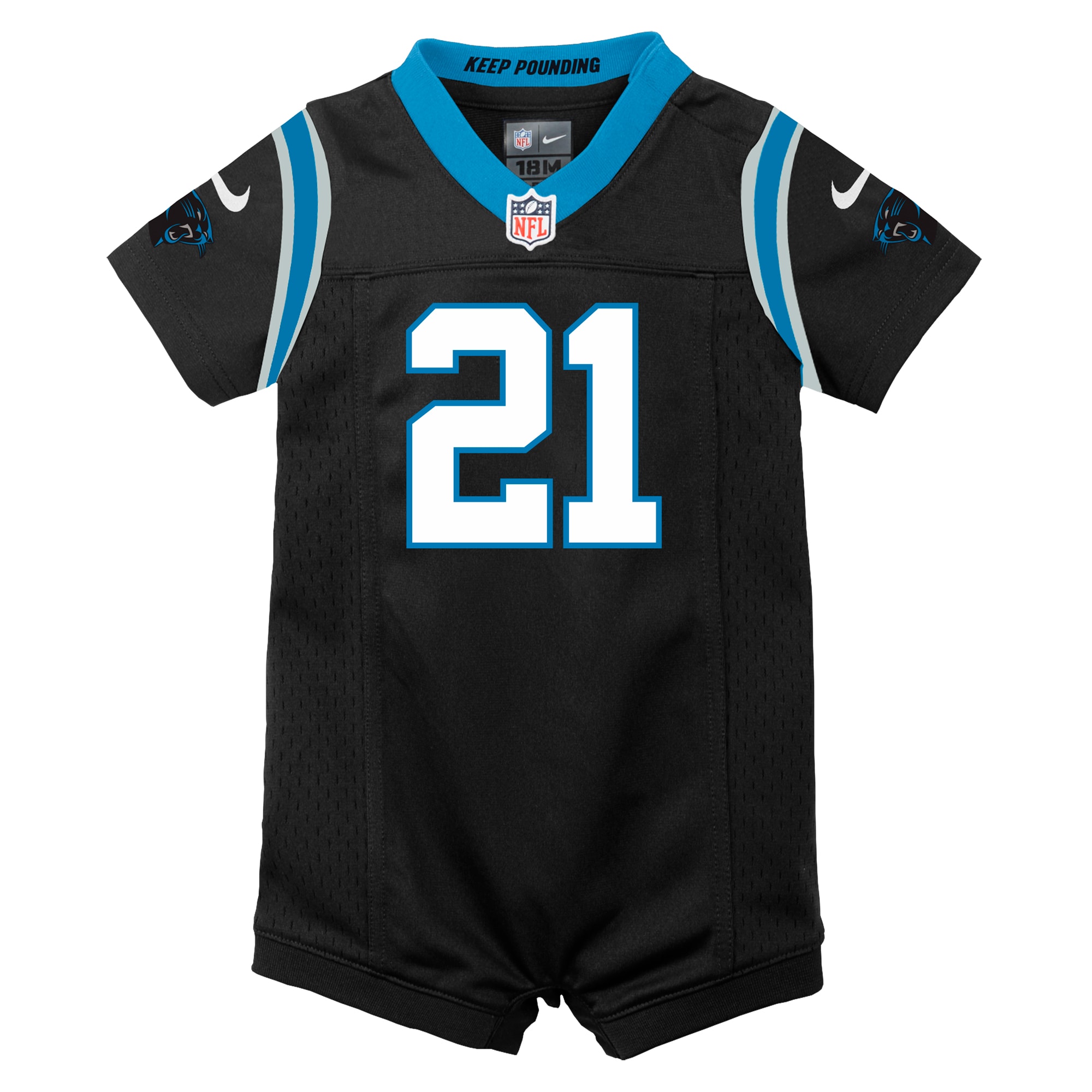 Newborn Carolina Panthers Jeremy Chinn Black Romper Game Jersey JS9803 nicesnker - Image 2
