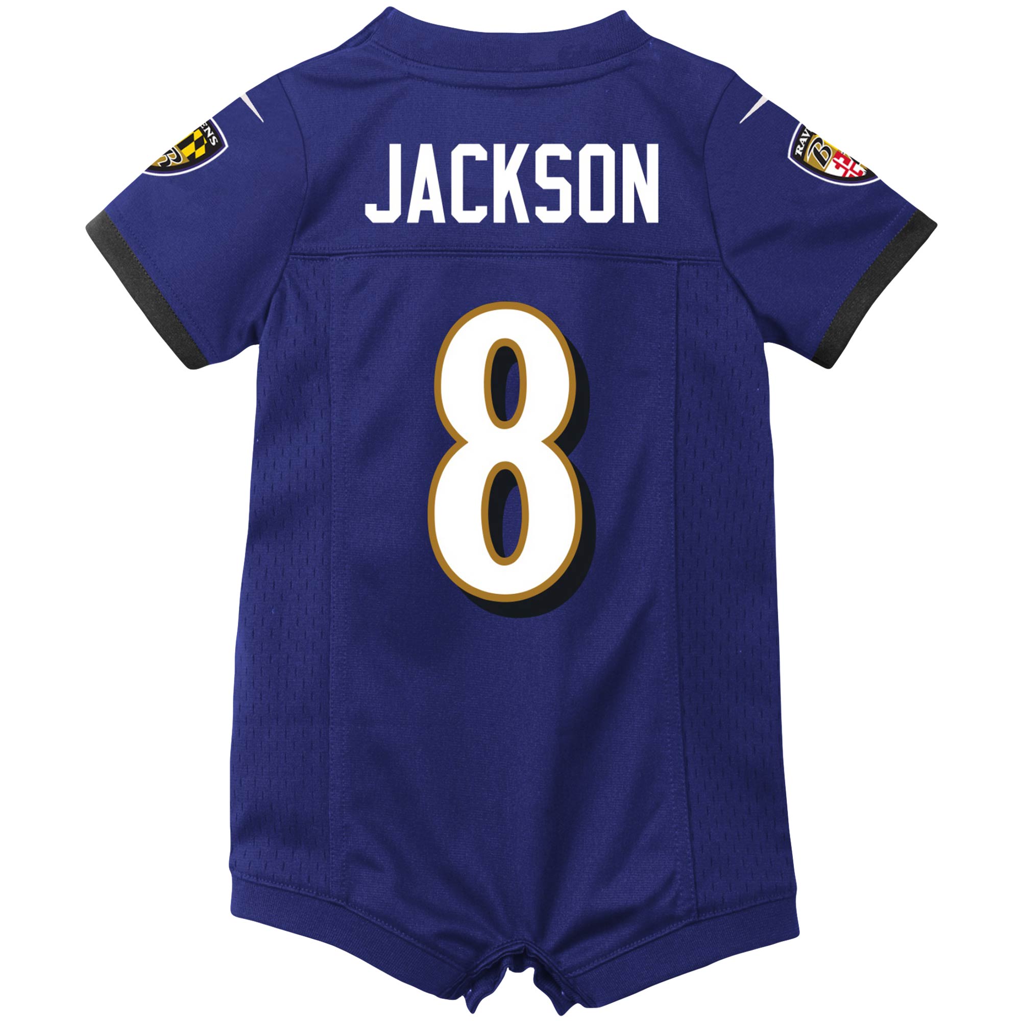 Newborn & Infant Baltimore Ravens Lamar Jackson Purple Romper Jersey JS5323 nicesnker - Image 3