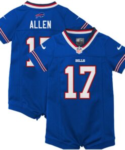 Newborn & Infant Buffalo Bills Josh Allen Royal Romper Jersey JS8642 nicesnker