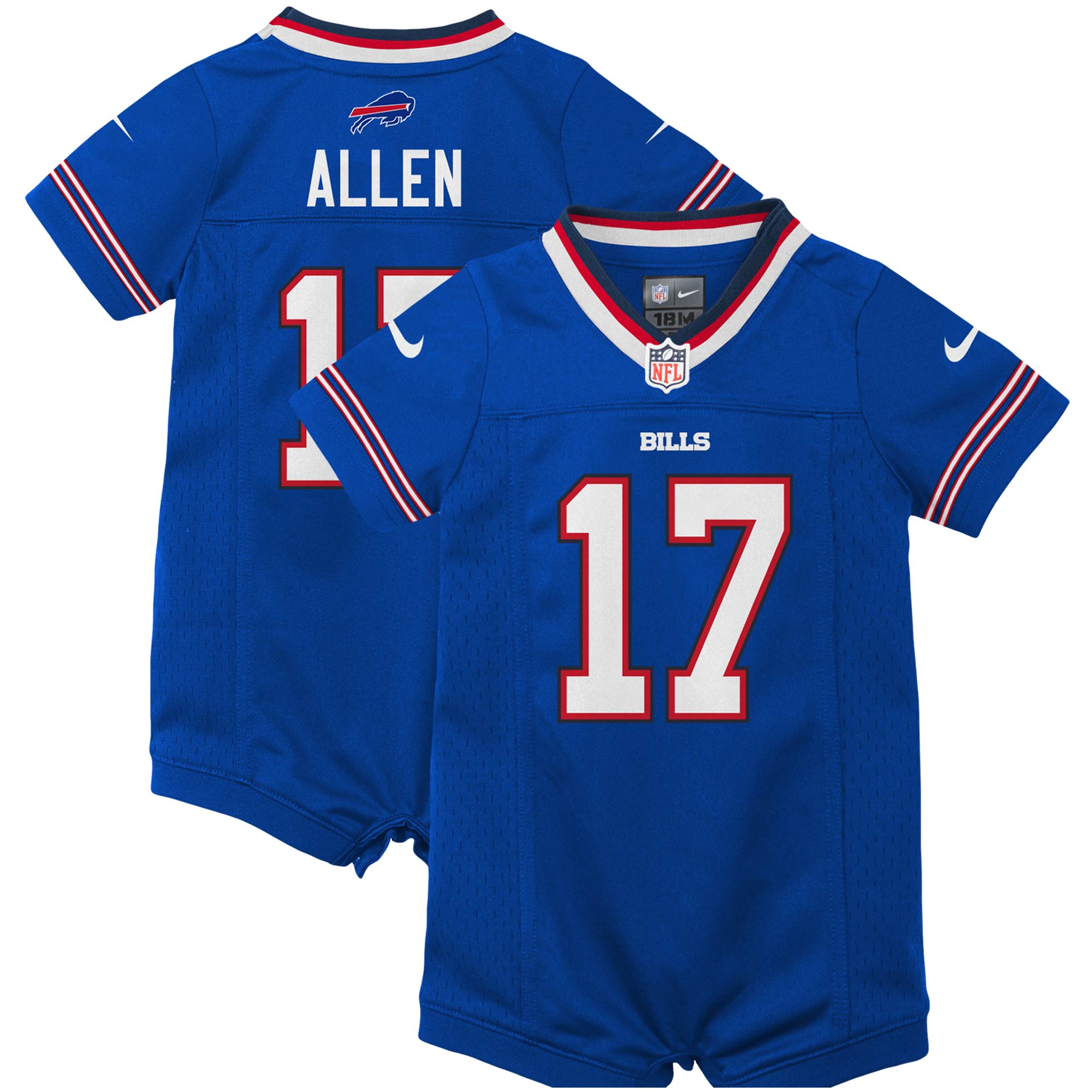 Newborn & Infant Buffalo Bills Josh Allen Royal Romper Jersey JS8642 nicesnker