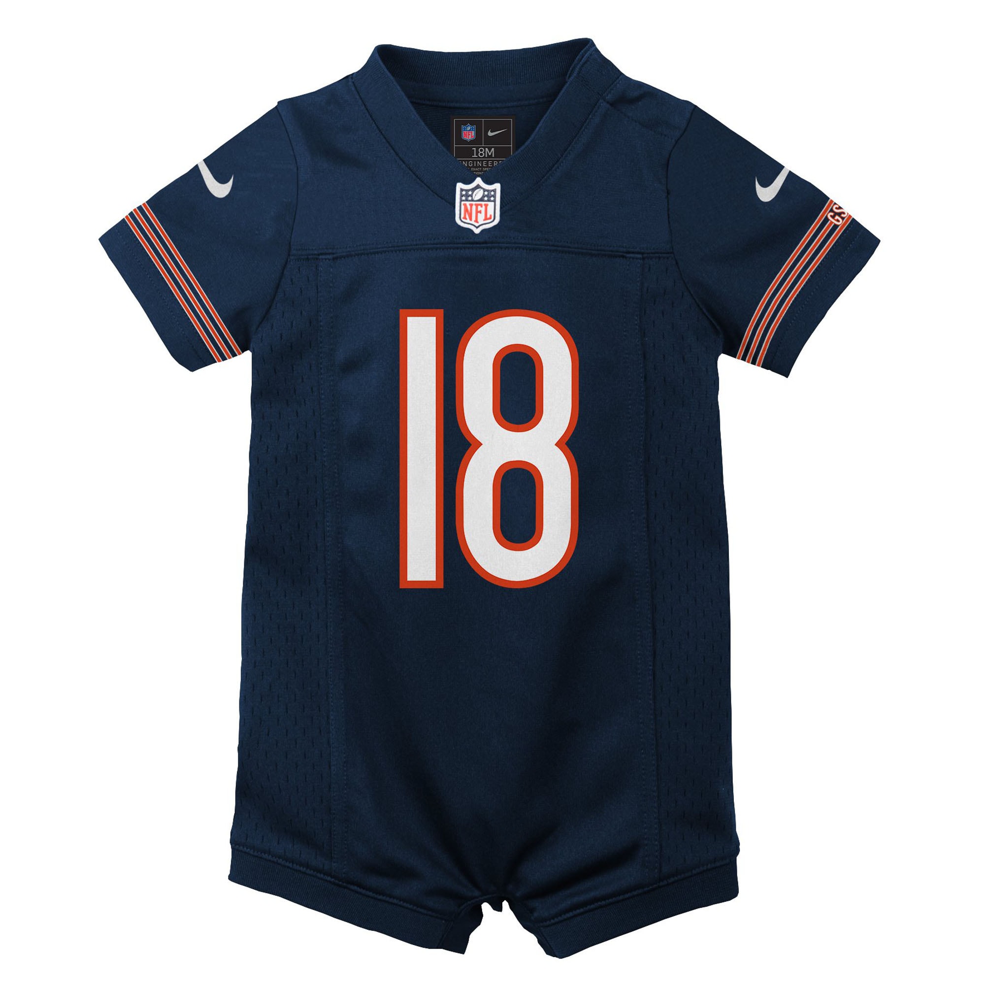 Newborn & Infant Chicago Bears Caleb Williams Navy Game Romper Jersey JS6558 nicesnker - Image 2