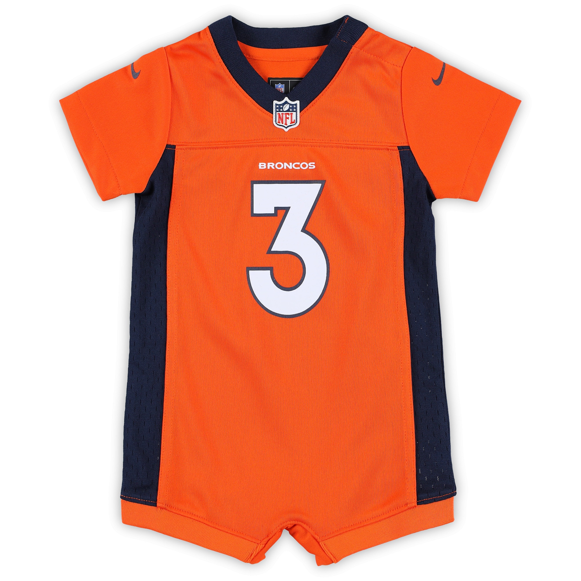 Newborn & Infant Denver Broncos Russell Wilson Orange Game Romper Jersey JS5338 nicesnker - Image 2
