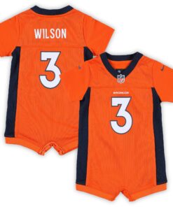 Newborn & Infant Denver Broncos Russell Wilson Orange Game Romper Jersey JS5338 nicesnker