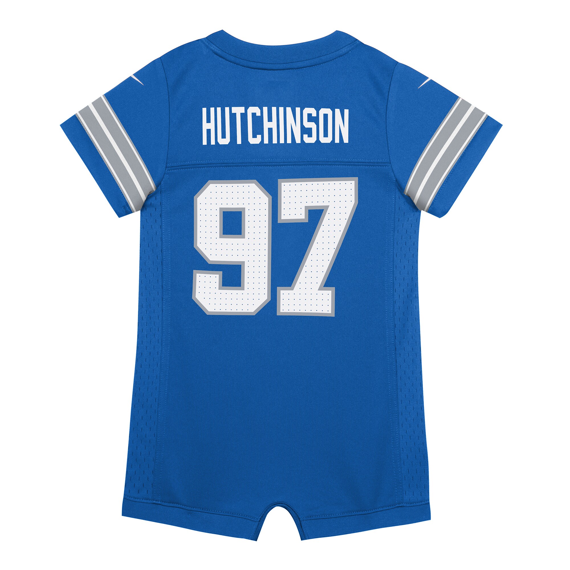 Newborn & Infant Detroit Lions Aidan Hutchinson Blue Game Romper Jersey JS1884 nicesnker - Image 3