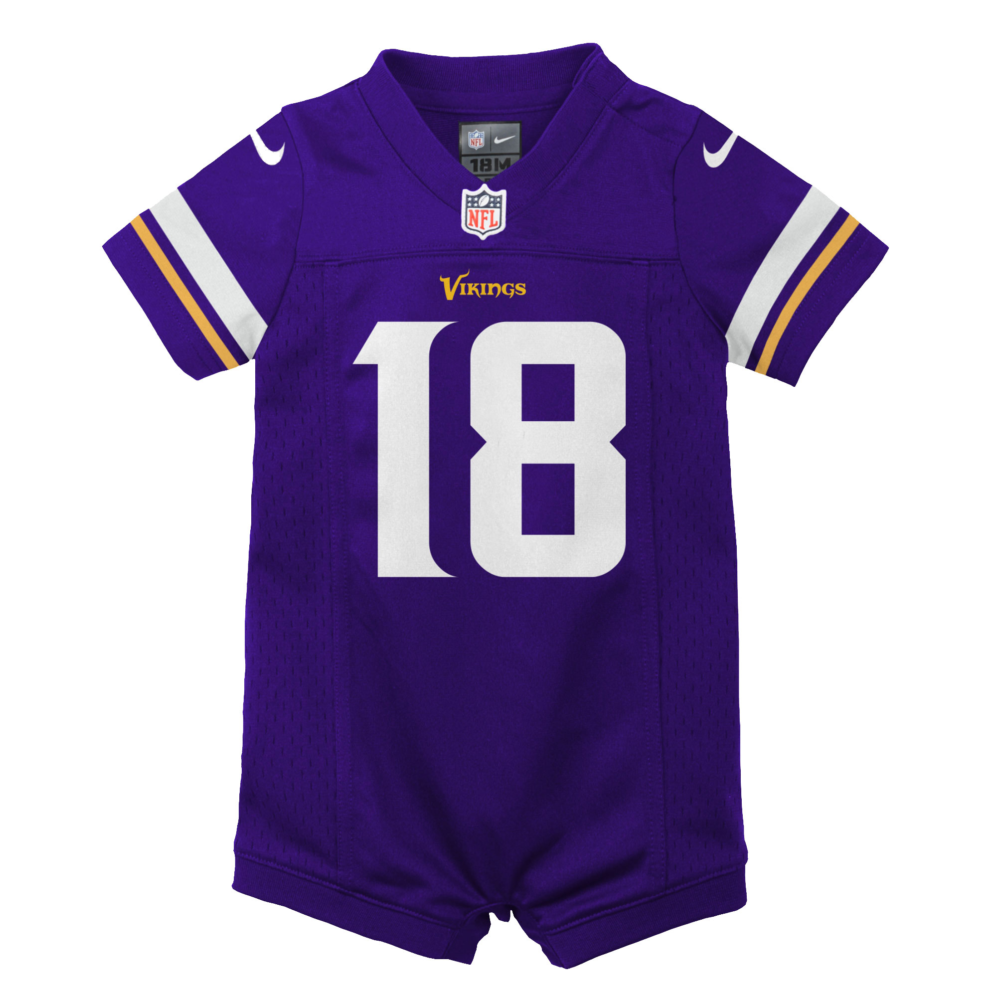 Newborn & Infant Minnesota Vikings Justin Jefferson Purple Game Romper Jersey JS7610 nicesnker - Image 2
