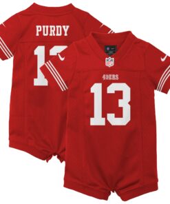 Newborn & Infant San Francisco 49ers Brock Purdy Scarlet Game Romper Jersey JS9763 nicesnker