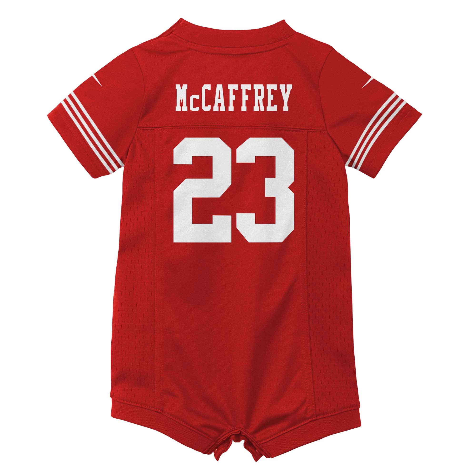 Newborn & Infant San Francisco 49ers Christian McCaffrey Scarlet Game Romper Jersey JS8277 nicesnker - Image 3