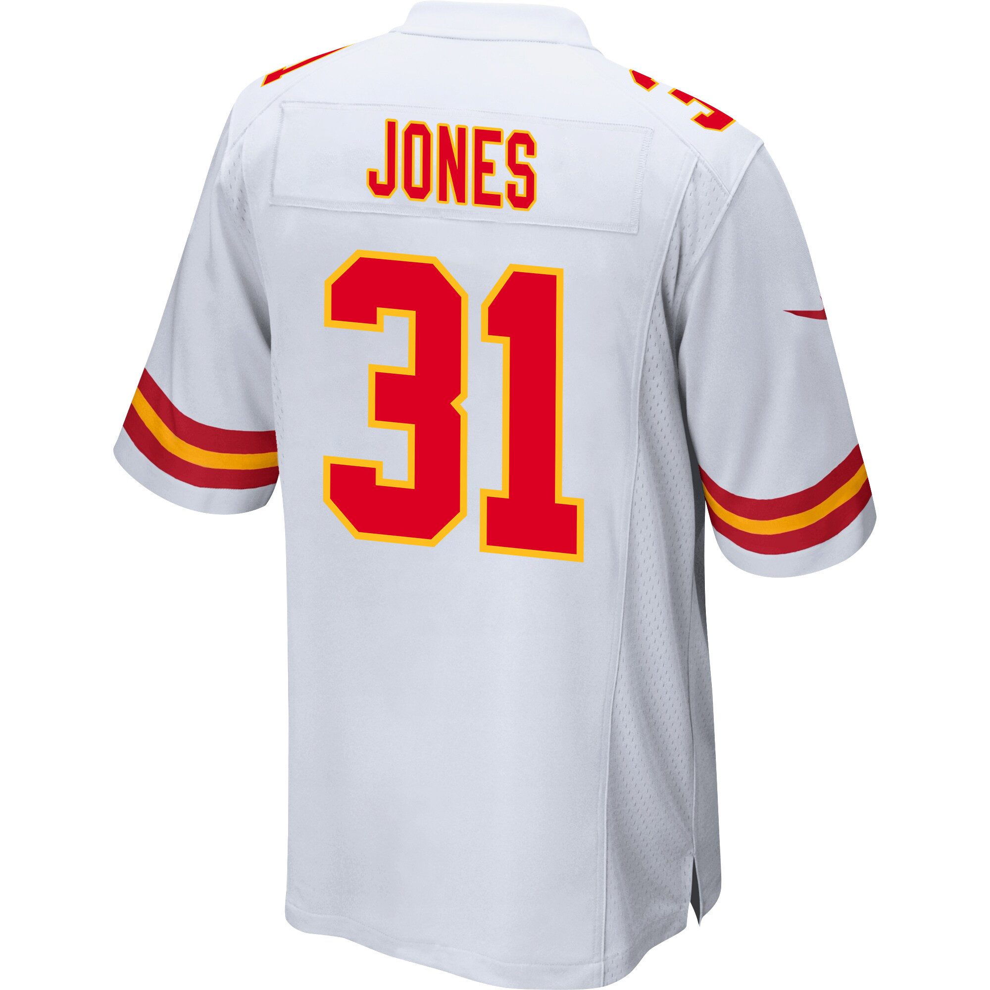 Nic Jones 31 Kansas City Chiefs AFC Champions Patch Game Men Jersey - White JS4555 nicesnker - Image 3