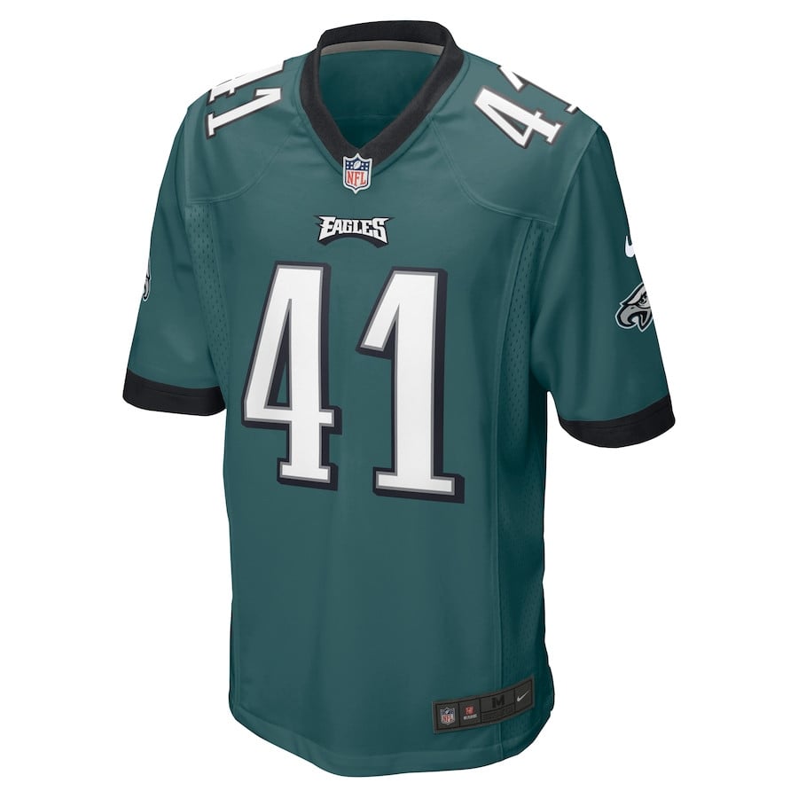 Nicholas Morrow 41 Philadelphia Eagles Men Game Jersey - Midnight Green JS9311 nicesnker - Image 2
