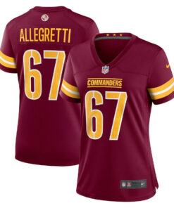 Nick Allegretti 67 Washington Commanders Women's Game Jersey - Burgundy JS3174 nicesnker