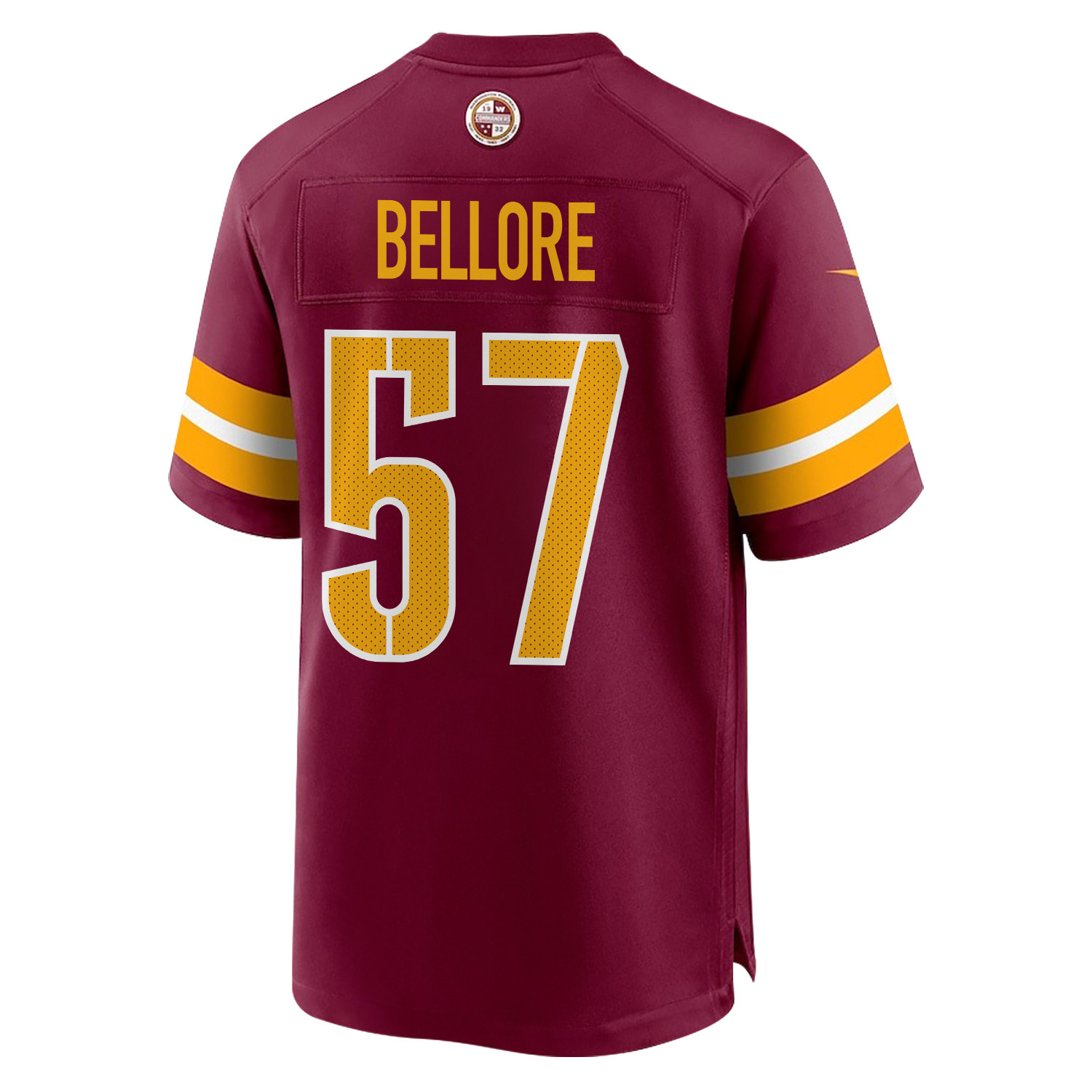 Nick Bellore 57 Washington Commanders Super Bowl LIX Champions Patch Game Men Jersey - Burgundy JS3306 nicesnker - Image 2