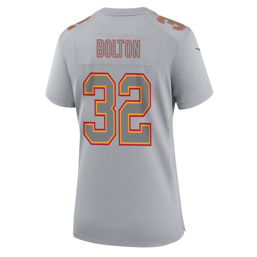 Nick Bolton 32 Kansas City Chiefs Super Bowl LVIII Champions 4X Atmosphere Fashion Game Women Jersey - Gray JS4802 nicesnker - Image 3