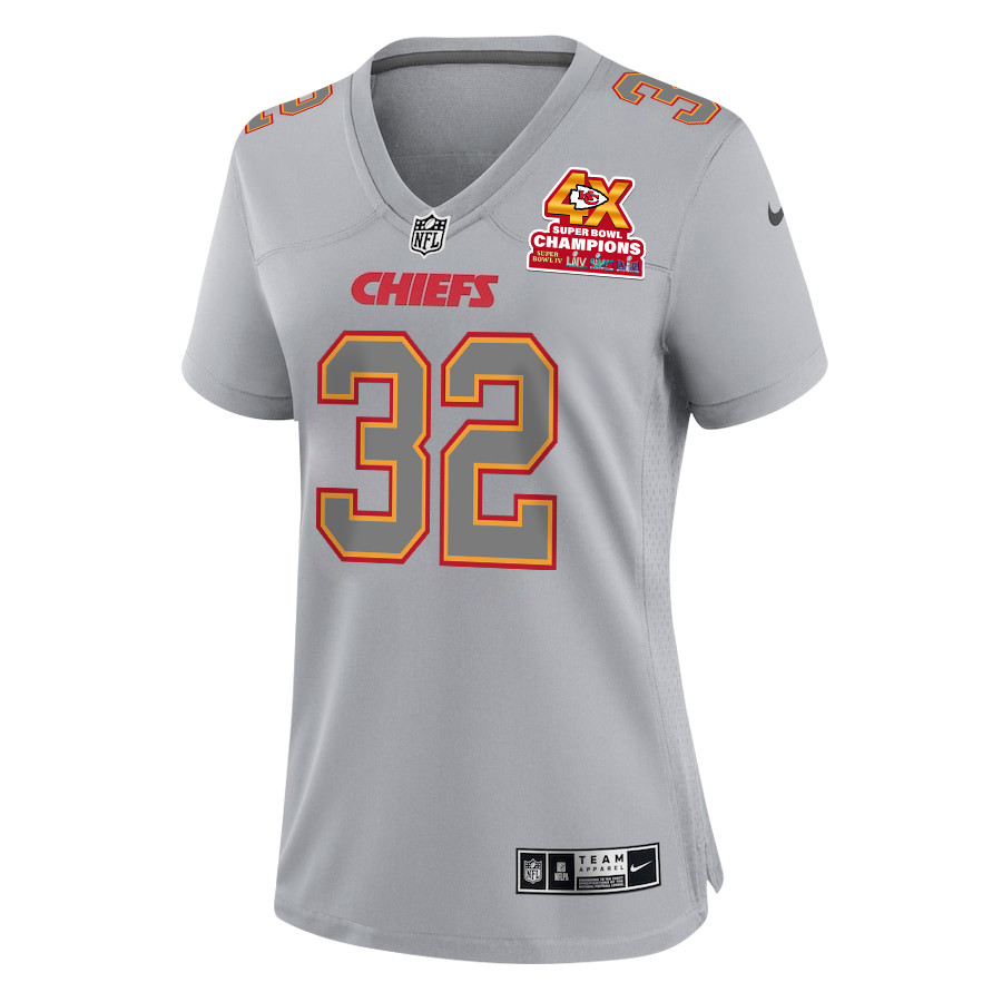 Nick Bolton 32 Kansas City Chiefs Super Bowl LVIII Champions 4X Atmosphere Fashion Game Women Jersey - Gray JS4802 nicesnker - Image 2