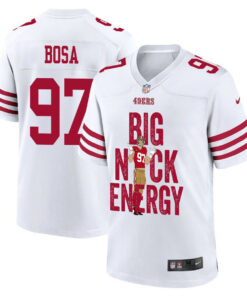Nick Bosa 97 San Francisco 49ers Big Nick Energy Game Men Jersey - White JS3730 nicesnker