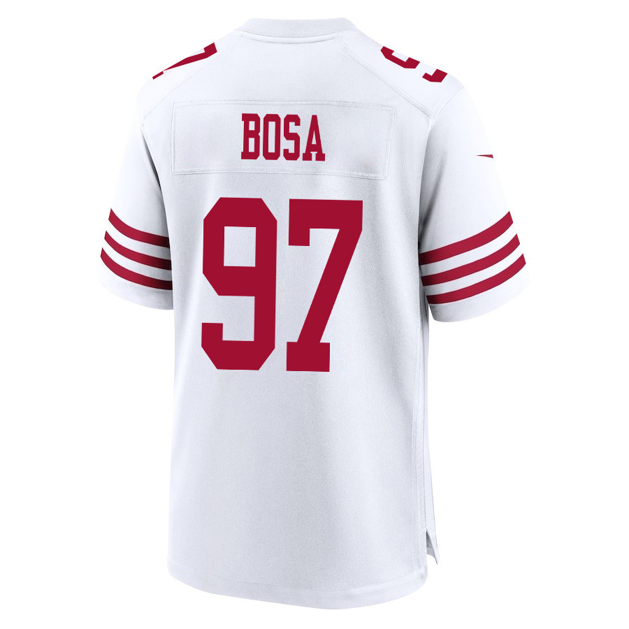 Nick Bosa 97 San Francisco 49ers NFC Champions Patch Game Men Jersey - White JS5394 nicesnker - Image 3