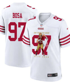 Nick Bosa 97 San Francisco 49ers Run Bosa Run Game Men Jersey - White JS3012 nicesnker