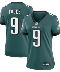 Nick Foles 9 Philadelphia Eagles Team Retired Player Game Jersey - Midnight Green JS2485 nicesnker